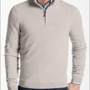 NORDSTROM cashmere Coastal Grandpa 100% Cashmere Quarter Zip Sweater | Size XL